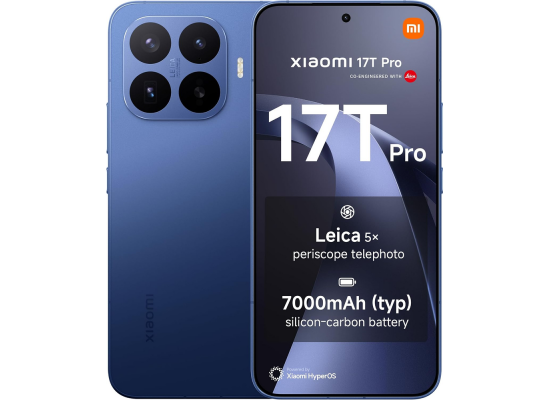 Xiaomi 17T Pro 5G – 6.83-inch 144Hz 1.5K AMOLED Display, Leica 50MP Triple Camera, 12GB RAM, 512GB Storage, 7000mAh Battery, Deep Blue (MZB0NIWEU)
